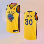 Camiseta Golden State Warriors Stephen Curry NO 30 Ciudad Amarillo