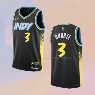 Camiseta Indiana Pacers Chris Duarte NO 3 Ciudad 2023-24 Negro