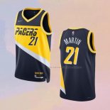 Camiseta Indiana Pacers Kelan Martin NO 21 Ciudad 2021-22 Azul