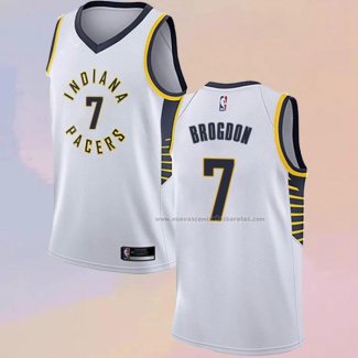 Camiseta Indiana Pacers Malcolm Brogdon NO 7 Association Blanco