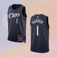 Camiseta Los Angeles Clippers James Harden NO 1 Ciudad 2023-24 Azul