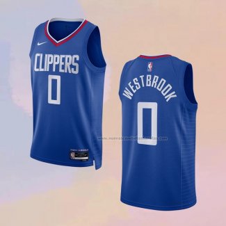 Camiseta Los Angeles Clippers Russell Westbrook NO 0 Icon 2022-23 Azul