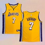 Camiseta Los Angeles Lakers Carmelo Anthony NO 7 Icon Amarillo