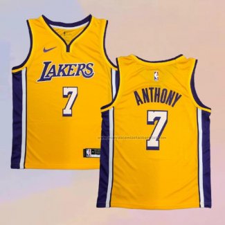 Camiseta Los Angeles Lakers Carmelo Anthony NO 7 Icon Amarillo