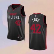 Camiseta Miami Heat Kevin Love NO 42 Ciudad 2023-24 Negro