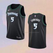 Camiseta Minnesota Timberwolves Anthony Edwards NO 5 Classic Negro