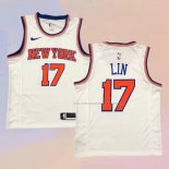 Camiseta New York Knicks Jeremy Lin NO 17 Association Blanco