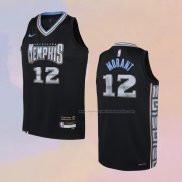 Camiseta Nino Memphis Grizzlies Ja Morant NO 12 Ciudad 2022-23 Negro