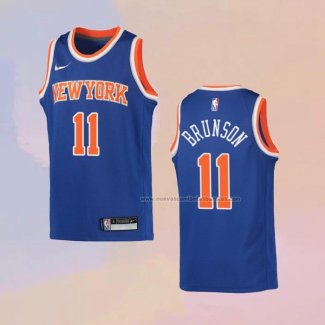 Camiseta Nino New York Knicks Jalen Brunson NO 11 Icon 2022-23 Azul