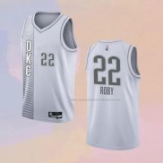 Camiseta Oklahoma City Thunder Isaiah Roby NO 22 Ciudad 2021-22 Blanco