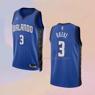 Camiseta Orlando Magic Chuma Okeke NO 3 Statement 2022-23 Azul