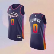 Camiseta Phoenix Suns Jordan Goodwin NO 0 Ciudad Autentico 2023-24 Violeta