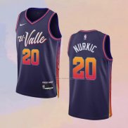 Camiseta Phoenix Suns Jusuf Nurkic NO 20 Ciudad 2023-24 Violeta