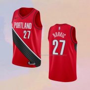 Camiseta Portland Trail Blazers Jusuf Nurkic NO 27 Statement Edition Rojo Negro