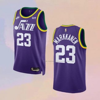 Camiseta Utah Jazz Lauri Markkanen NO 23 Classic 2023-24 Violeta