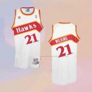 Camiseta Atlanta Hawks Dominique Wilkins NO 21 Retro Blanco