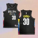 Camiseta Brooklyn Nets Seth Curry NO 30 Ciudad 2020-21 Negro