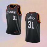 Camiseta Cleveland Cavaliers Jarrett Allen NO 31 Ciudad 2020-21 Negro