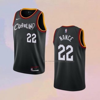 Camiseta Cleveland Cavaliers Larry Nance Jr. NO 22 Ciudad 2020-21 Negro