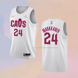 Camiseta Cleveland Cavaliers Lauri Markkanen NO 24 Association 2022-23 Blanco