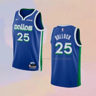 Camiseta Dallas Mavericks Reggie Bullock NO 25 Ciudad 2022-23 Azul