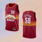 Camiseta Denver Nuggets Aaron Gordon NO 50 Ciudad 2020-21 Rojo