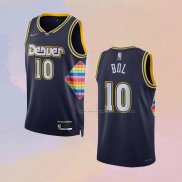 Camiseta Denver Nuggets Bol Bol NO 10 Ciudad 2021-22 Azul