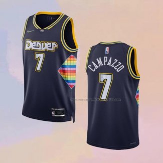 Camiseta Denver Nuggets Facundo Campazzo NO 7 Ciudad 2021-22 Azul