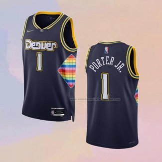 Camiseta Denver Nuggets Michael Porter JR. NO 1 Ciudad 2022-23 Blanco