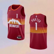 Camiseta Denver Nuggets Michael Porter NO 1 Ciudad 2020-21 Rojo