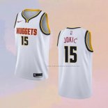 Camiseta Denver Nuggets Nikola Jokic NO 15 Association 2018-19 Blanco