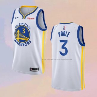 Camiseta Golden State Warriors Jordan Poole NO 3 Association Blanco