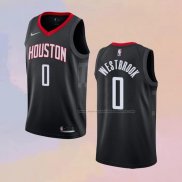 Camiseta Houston Rockets Russell Westbrook NO 0 Statement Negro