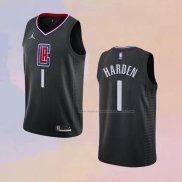 Camiseta Los Angeles Clippers James Harden NO 1 Statement 2021-22 Negro