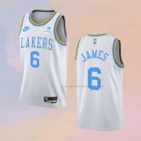 Camiseta Los Angeles Lakers LeBron James NO 6 Classic 2022-23 Blanco