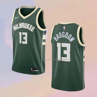 Camiseta Milwaukee Bucks Malcolm Brogdon NO 13 Icon Verde