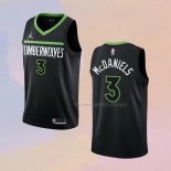 Camiseta Minnesota Timberwolves Jaden McDaniels NO 3 Statement 2022-23 Negro