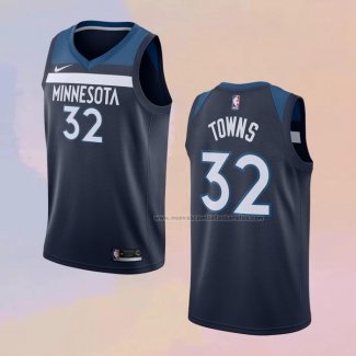 Camiseta Minnesota Timberwolves Karl-Anthony Towns NO 32 Icon Azul