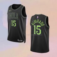 Camiseta New Orleans Pelicans Jose Alvarado NO 15 Ciudad 2023-24 Negro