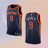 Camiseta New York Knicks RJ Barrett NO 9 Statement 2022-23 Negro