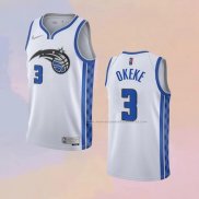 Camiseta Orlando Magic Chuma Okeke NO 3 Earned 2020-21 Blanco