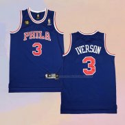 Camiseta Philadelphia 76ers Allen Iverson NO 3 Retro 10th Azul