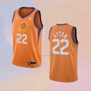 Camiseta Phoenix Suns Deandre Ayton NO 22 Statement 2021 Naranja