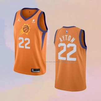 Camiseta Phoenix Suns Deandre Ayton NO 22 Statement 2021 Naranja