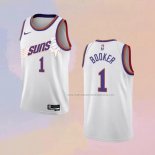 Camiseta Phoenix Suns Devin Booker NO 1 Association 2022-23 Blanco