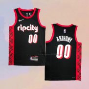 Camiseta Portland Trail Blazers Carmelo Anthony NO 00 Ciudad 2021-22 Negro