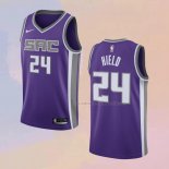 Camiseta Sacramento Kings Buddy Hield NO 24 Icon Violeta