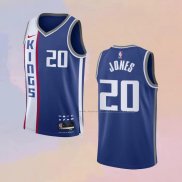 Camiseta Sacramento Kings Colby Jones NO 20 Ciudad 2023-24 Azul