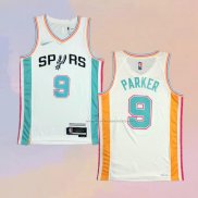 Camiseta San Antonio Spurs Tony Parker NO 9 Ciudad 2021-22 Blanco