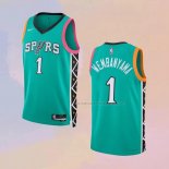 Camiseta San Antonio Spurs Victor Wembanyama NO 1 Ciudad 2022-23 Verde